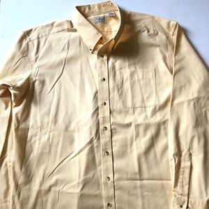 Mens L.L. Bean Oxford Shirt XL TALL Yellow